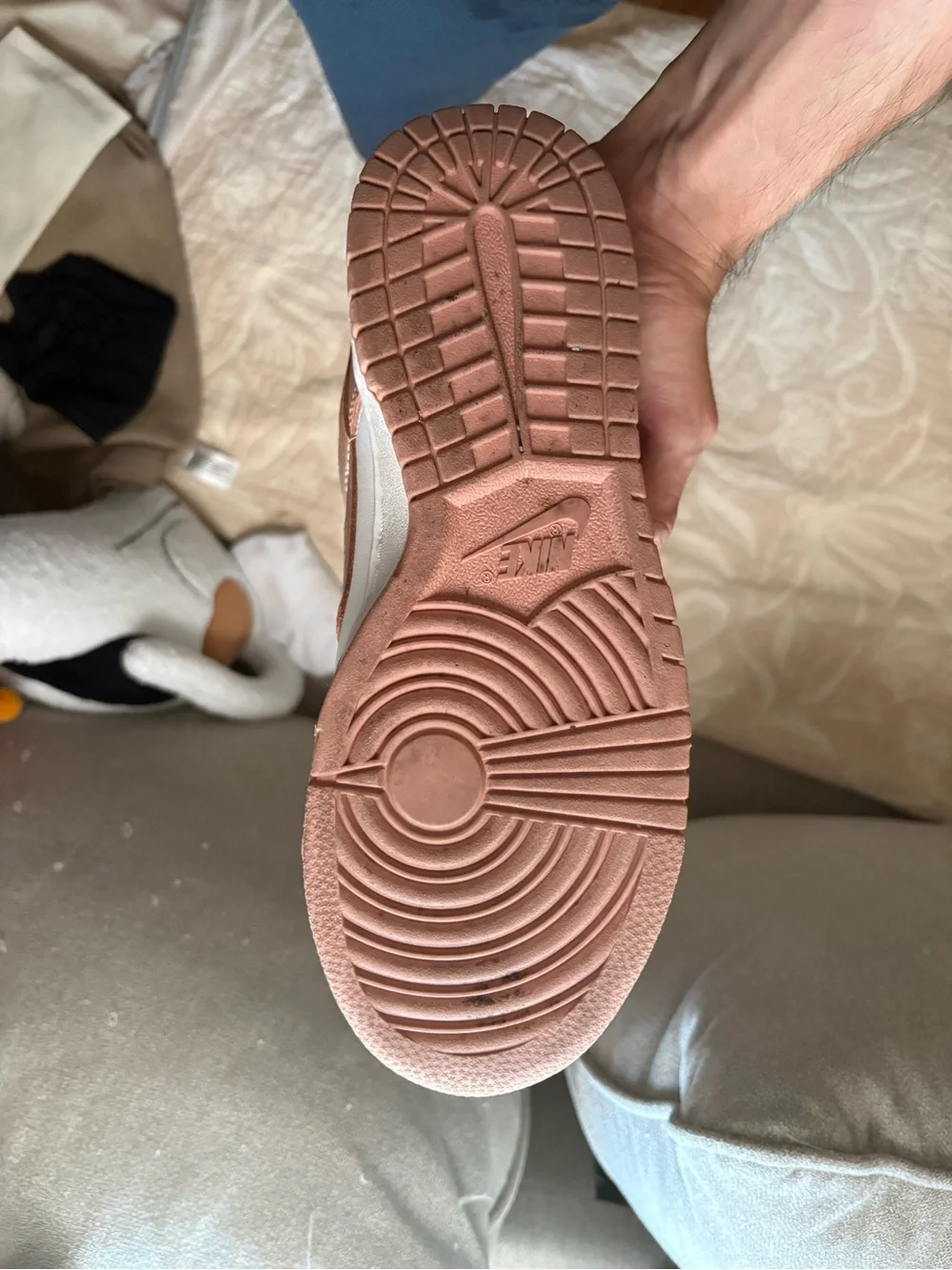 Nike Dunk Low in Tan and White